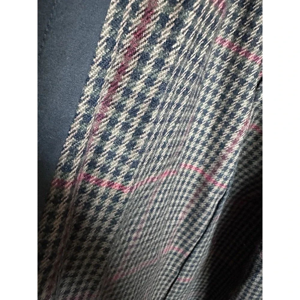 VTG London Fog TOWNE Mens 46R Leather‎ Collar Trench Coat Zip-out Wool Lining